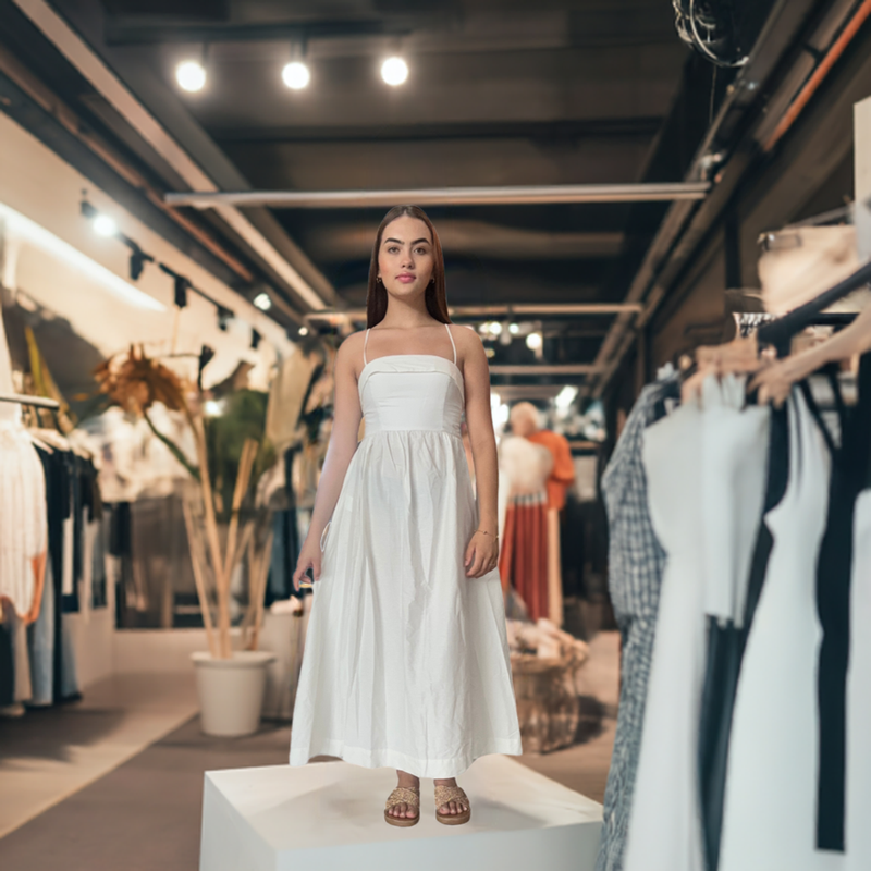 Vestido Alcinhas Longo | Original Farm